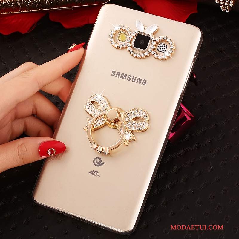 Futerał Samsung Galaxy A7 2015 Silikonowe Na Telefon Anti-fall, Etui Samsung Galaxy A7 2015 Rhinestone Nowy Niebieski