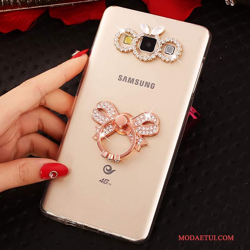 Futerał Samsung Galaxy A7 2015 Silikonowe Na Telefon Anti-fall, Etui Samsung Galaxy A7 2015 Rhinestone Nowy Niebieski