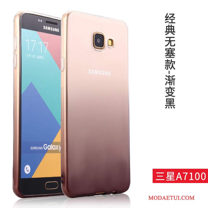 Futerał Samsung Galaxy A7 2016 Miękki Na Telefon Przezroczysty, Etui Samsung Galaxy A7 2016 Silikonowe Tendencja Różowe