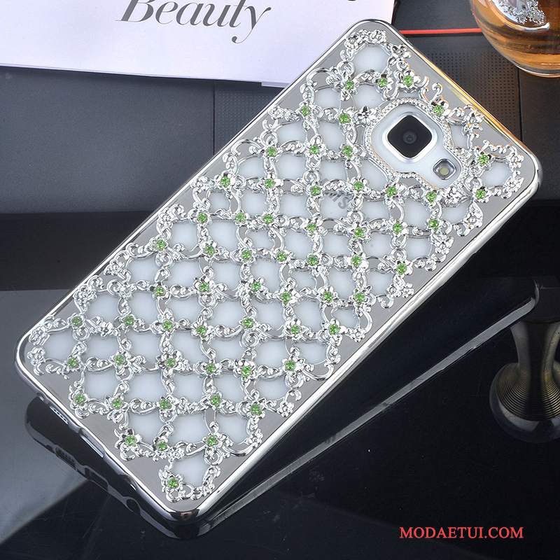 Futerał Samsung Galaxy A7 2016 Rhinestone Anti-fall Złoto, Etui Samsung Galaxy A7 2016 Miękki Na Telefon