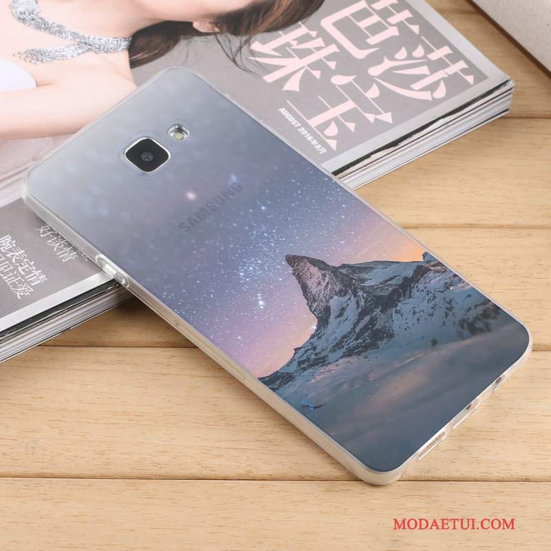 Futerał Samsung Galaxy A7 2016 Torby Nubuku Niebieski, Etui Samsung Galaxy A7 2016 Ochraniacz Na Telefon