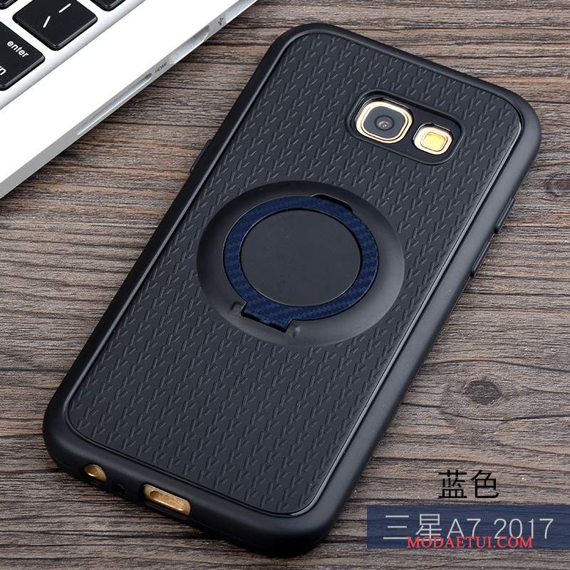 Futerał Samsung Galaxy A7 2017 Ochraniacz Anti-fall Tendencja, Etui Samsung Galaxy A7 2017 Wspornik Ring Różowe