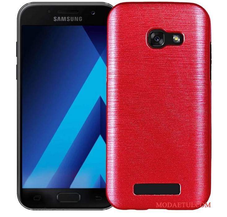 Futerał Samsung Galaxy A7 2017 Silikonowe Na Telefon Anti-fall, Etui Samsung Galaxy A7 2017 Miękki Czerwony