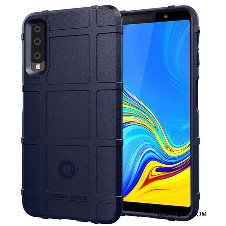 Futerał Samsung Galaxy A7 2018 Ochraniacz Anti-fallna Telefon, Etui Samsung Galaxy A7 2018 Torby Niebieski