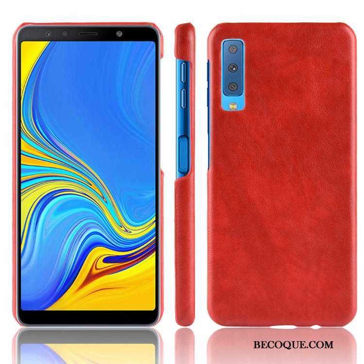 Futerał Samsung Galaxy A7 2018 Skóra Jakość Wzór, Etui Samsung Galaxy A7 2018 Vintage Na Telefon Trudno