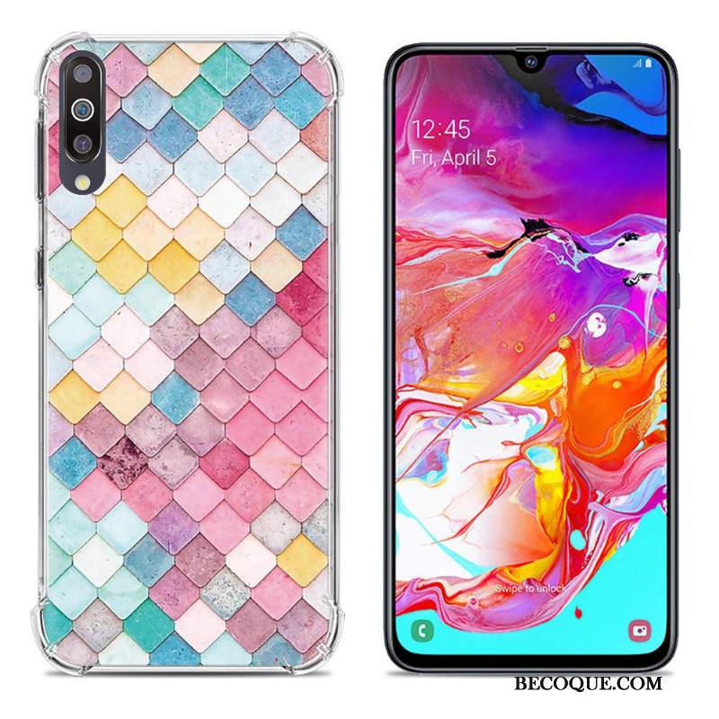 Futerał Samsung Galaxy A70 Kolor Purpurowyna Telefon, Etui Samsung Galaxy A70 Ochraniacz Anti-fall Balon