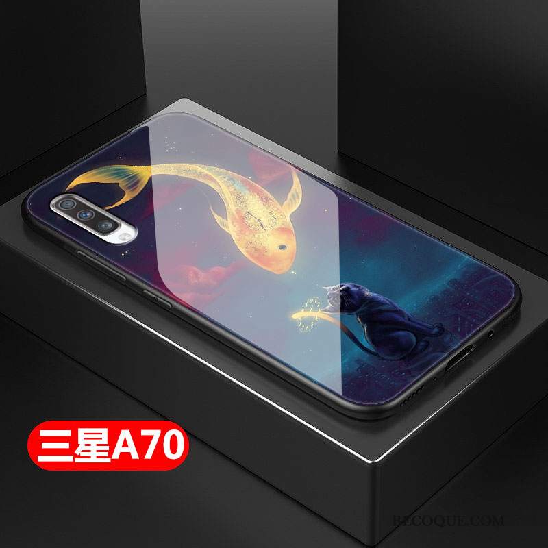 Futerał Samsung Galaxy A70 Ochraniacz Modna Marka Szkło, Etui Samsung Galaxy A70 Moda Trudno Proste