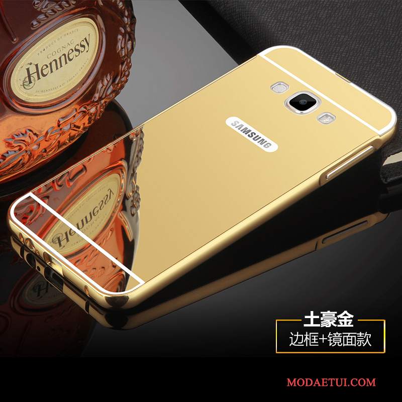 Futerał Samsung Galaxy A8 Metal Anti-fall Granica, Etui Samsung Galaxy A8 Srebrona Telefon