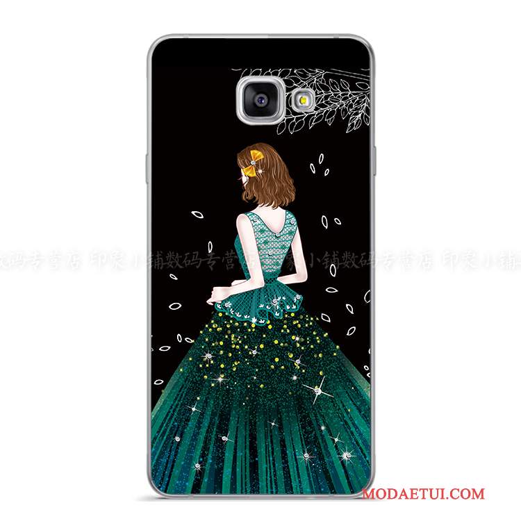 Futerał Samsung Galaxy A8 Miękki Ręcznie Malowane Cienka, Etui Samsung Galaxy A8 Kreatywne Anti-fall Purpurowy
