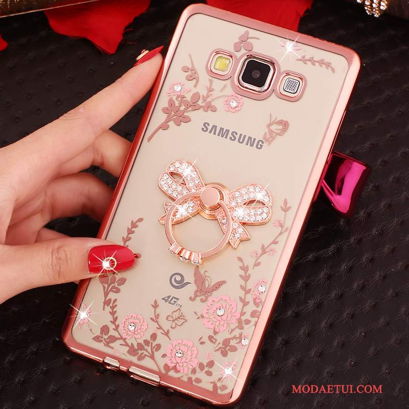 Futerał Samsung Galaxy A8 Ochraniacz Niebieski Ring, Etui Samsung Galaxy A8 Wspornik Wiszące Ozdoby Tendencja