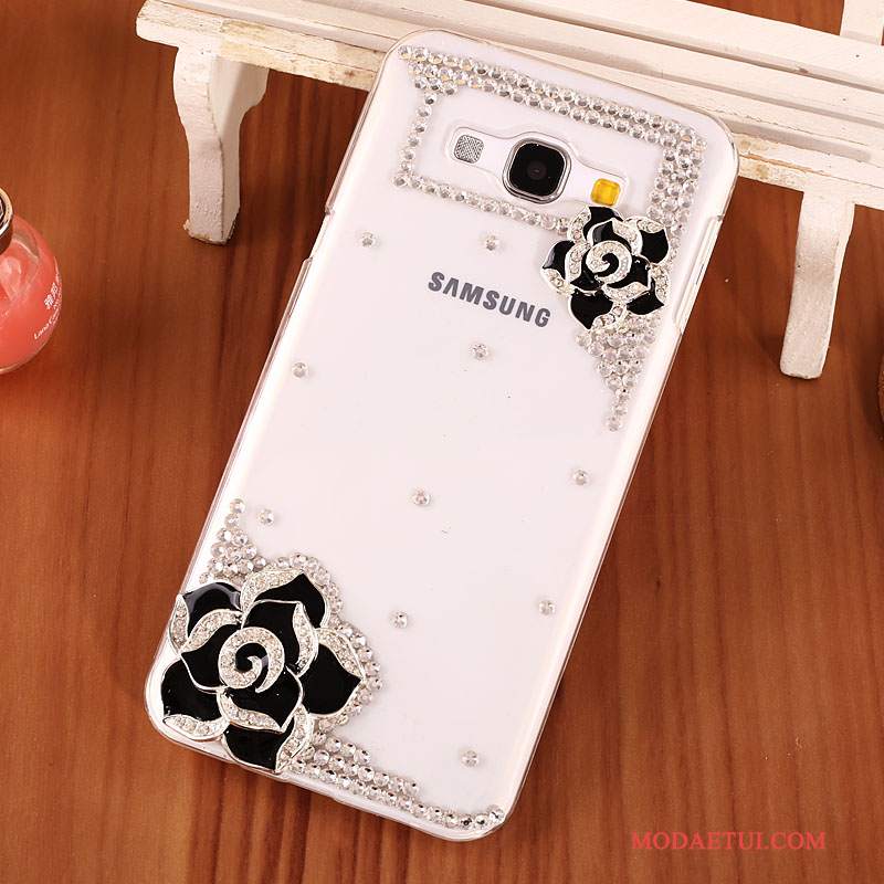 Futerał Samsung Galaxy A8 Rhinestone Trudnona Telefon, Etui Samsung Galaxy A8 Ochraniacz Przezroczysty Czarny