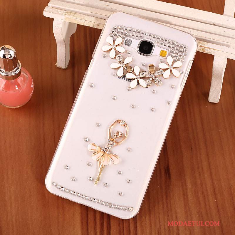 Futerał Samsung Galaxy A8 Rhinestone Trudnona Telefon, Etui Samsung Galaxy A8 Ochraniacz Przezroczysty Czarny