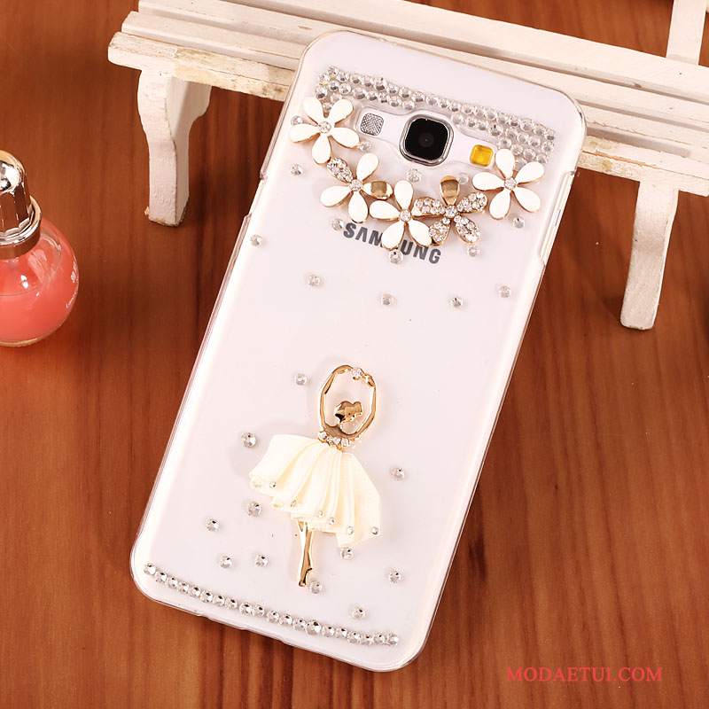 Futerał Samsung Galaxy A8 Rhinestone Trudnona Telefon, Etui Samsung Galaxy A8 Ochraniacz Przezroczysty Czarny