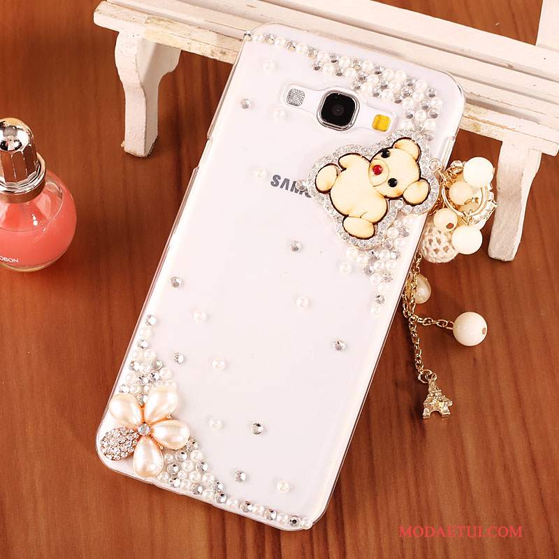 Futerał Samsung Galaxy A8 Rhinestone Trudnona Telefon, Etui Samsung Galaxy A8 Ochraniacz Przezroczysty Czarny