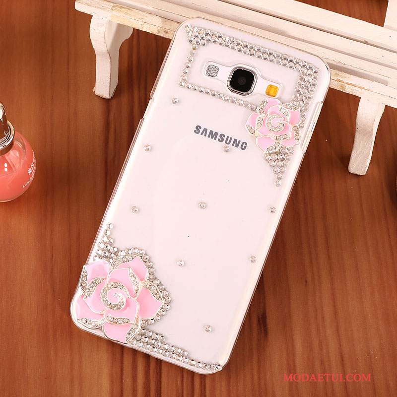 Futerał Samsung Galaxy A8 Rhinestone Trudnona Telefon, Etui Samsung Galaxy A8 Ochraniacz Przezroczysty Czarny