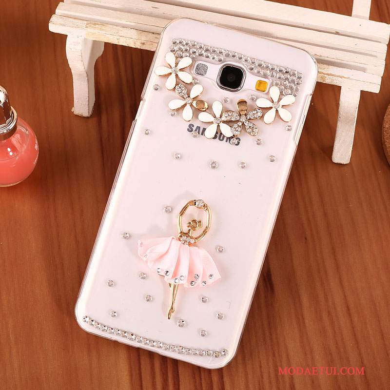 Futerał Samsung Galaxy A8 Rhinestone Trudnona Telefon, Etui Samsung Galaxy A8 Ochraniacz Przezroczysty Czarny