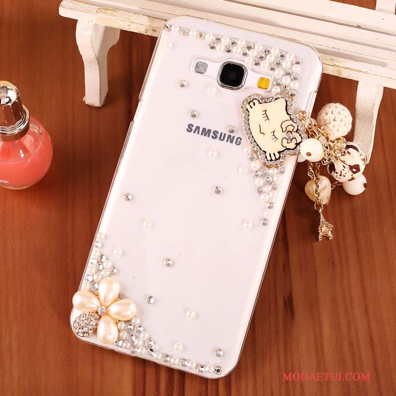 Futerał Samsung Galaxy A8 Rhinestone Trudnona Telefon, Etui Samsung Galaxy A8 Ochraniacz Przezroczysty Czarny