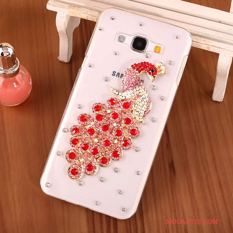 Futerał Samsung Galaxy A8 Rhinestone Trudnona Telefon, Etui Samsung Galaxy A8 Ochraniacz Przezroczysty Czarny