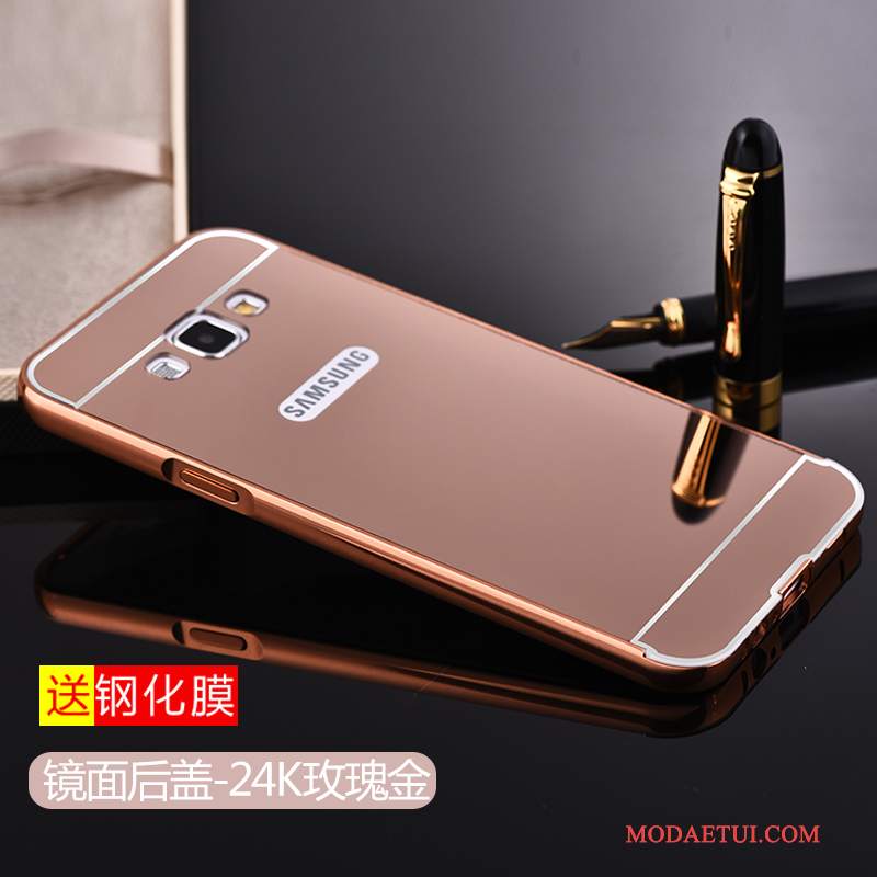 Futerał Samsung Galaxy A8 Torby Tendencja Srebro, Etui Samsung Galaxy A8 Metal Tylna Pokrywa Granica