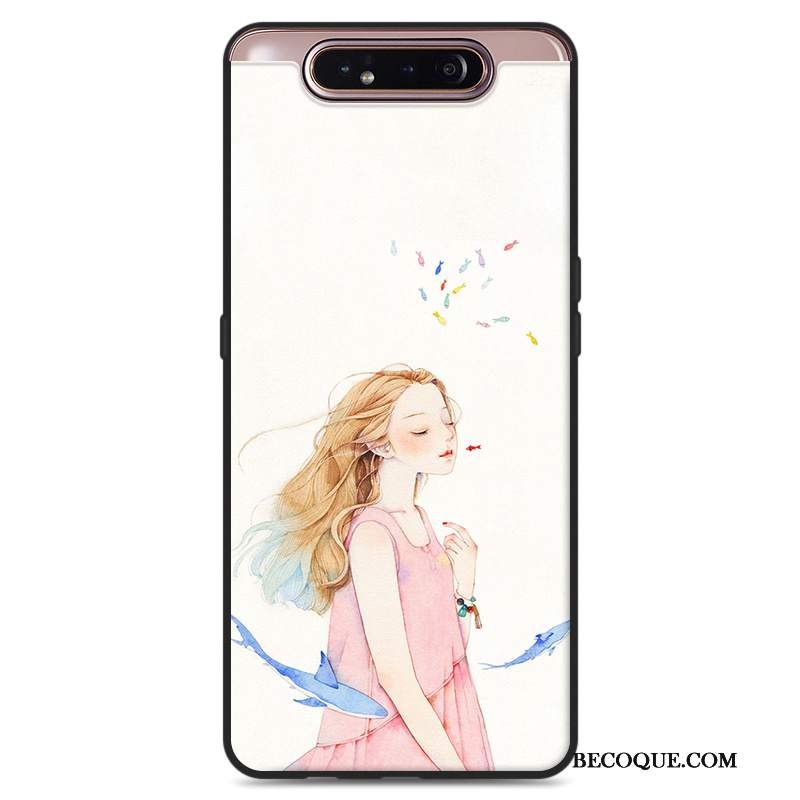 Futerał Samsung Galaxy A80 Silikonowe Sztuka Mały, Etui Samsung Galaxy A80 Ochraniacz Świeży Wiatr