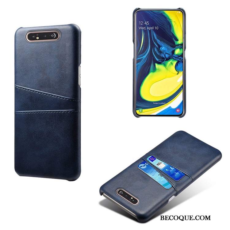 Futerał Samsung Galaxy A80 Skóra Na Telefon Karta, Etui Samsung Galaxy A80 Kreatywne Anti-fall Zielony