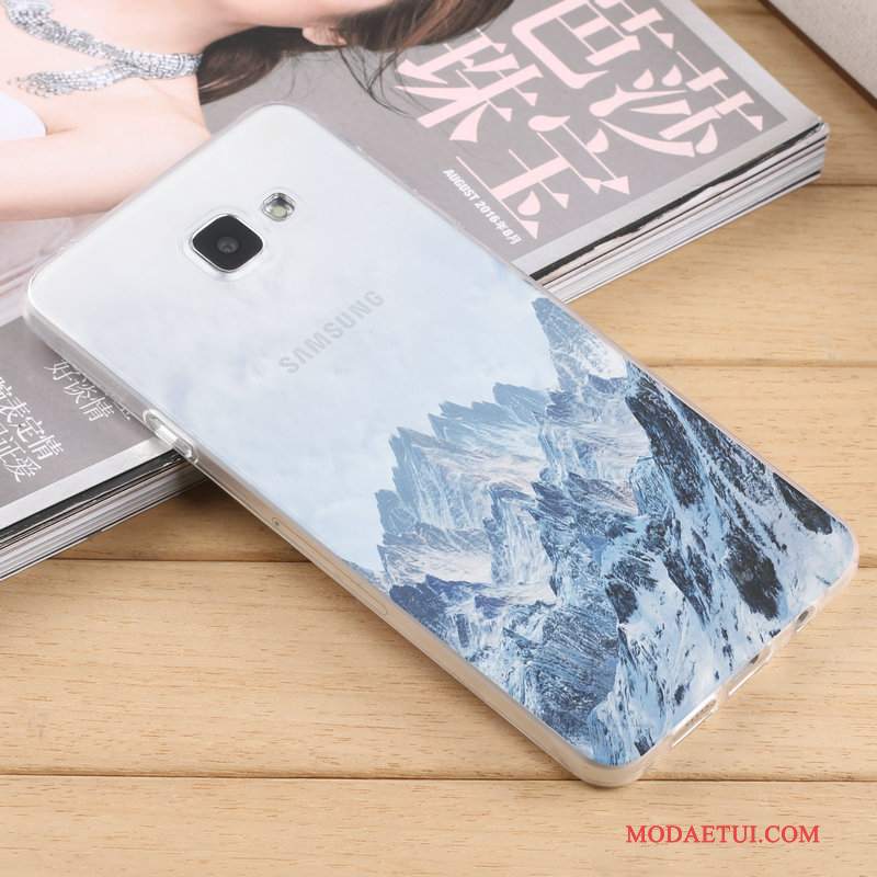 Futerał Samsung Galaxy A9 Silikonowe Niebieski Wysoki, Etui Samsung Galaxy A9 Ochraniacz Na Telefon