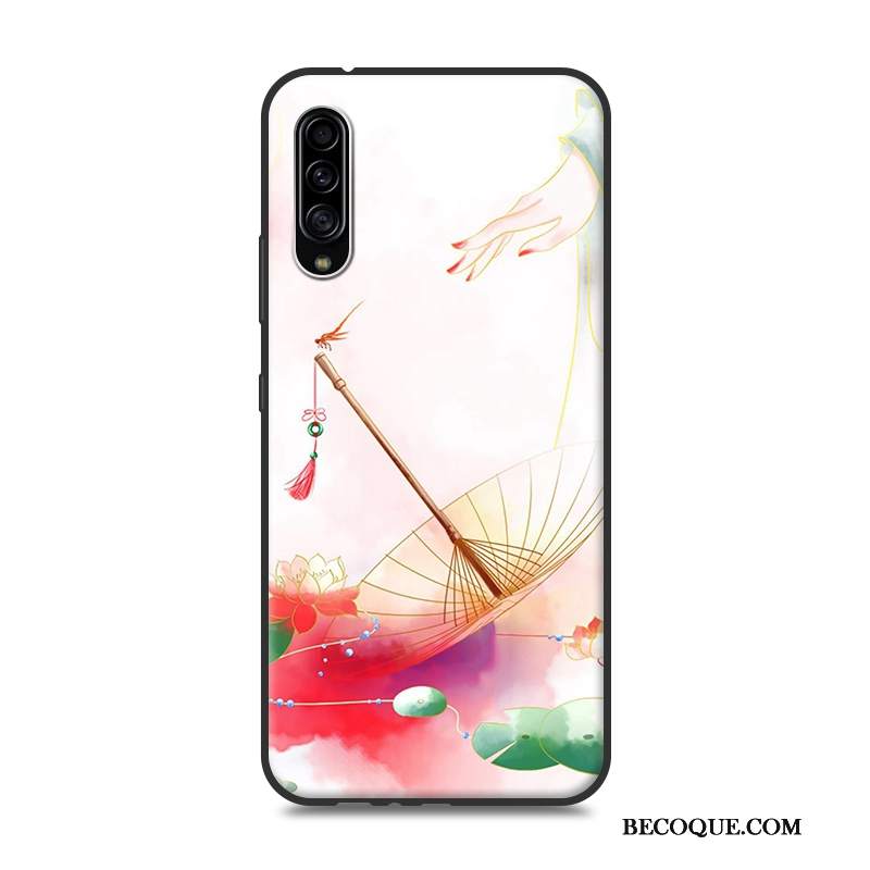 Futerał Samsung Galaxy A90 5g Silikonowe Osobowość Chiński Styl, Etui Samsung Galaxy A90 5g Ochraniacz Różowena Telefon