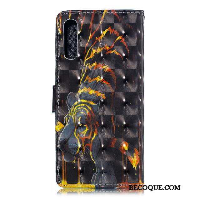 Futerał Samsung Galaxy A90 5g Skóra Czarny Piękny, Etui Samsung Galaxy A90 5g Ochraniacz Anti-fall