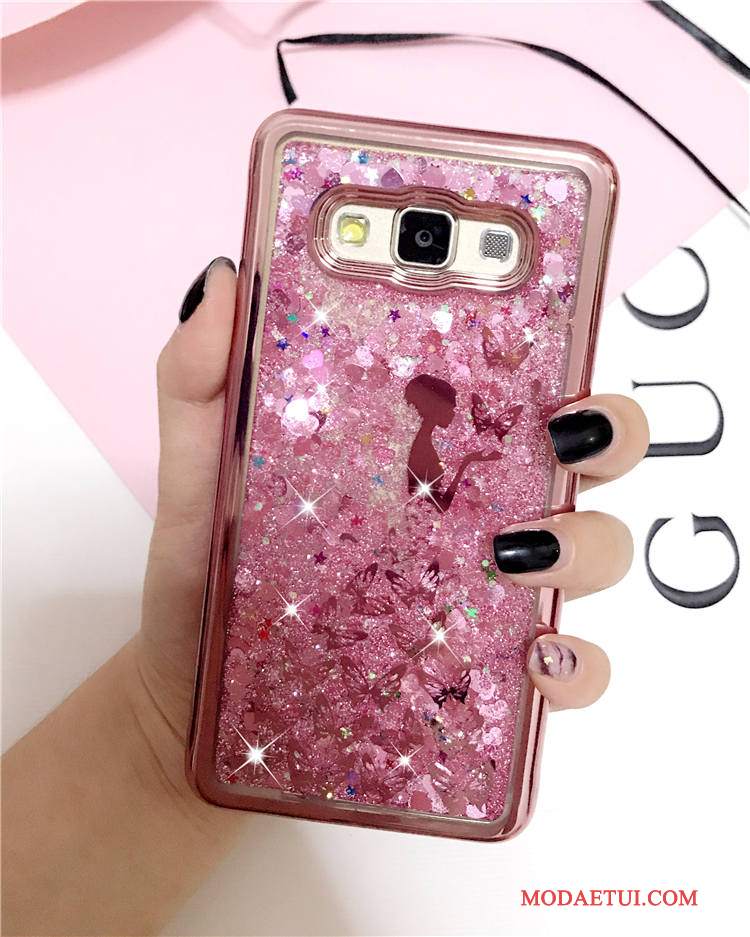 Futerał Samsung Galaxy J3 2015 Kwiaty Niebieski Liquid, Etui Samsung Galaxy J3 2015 Miękki Bicolored Wiatr