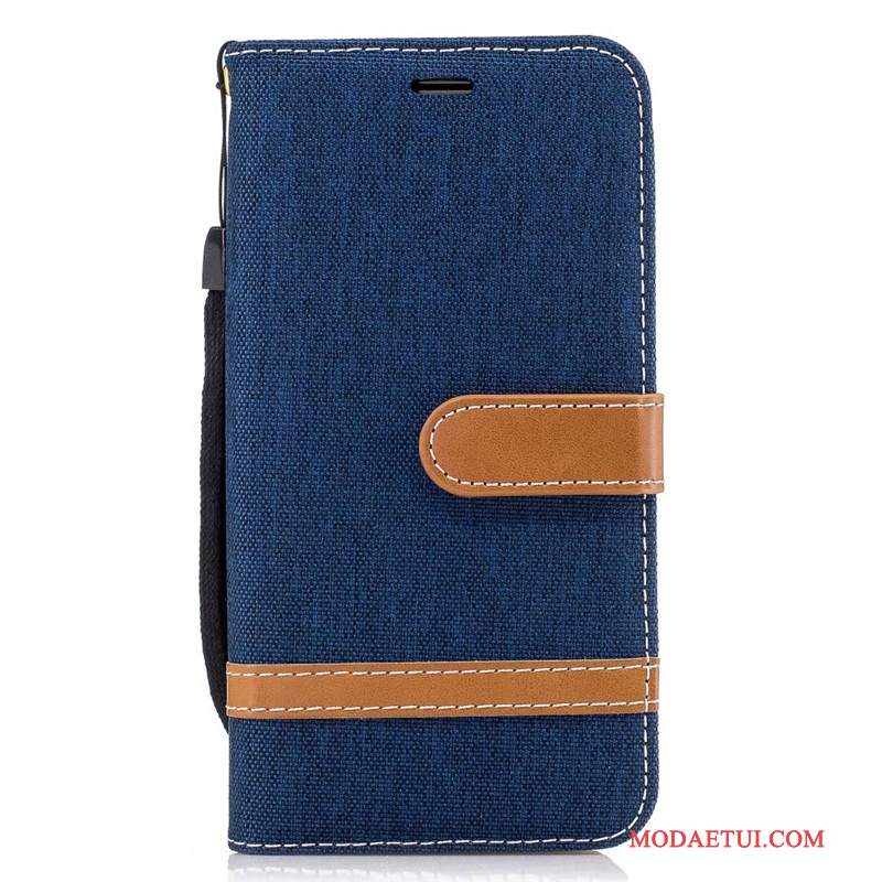 Futerał Samsung Galaxy J3 2016 Pokrowce Tendencja Denim, Etui Samsung Galaxy J3 2016 Skóra Purpurowy