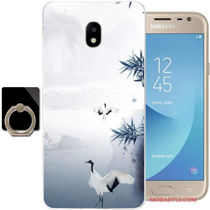 Futerał Samsung Galaxy J3 2017 Miękki Czarnyna Telefon, Etui Samsung Galaxy J3 2017 Torby Chiński Styl