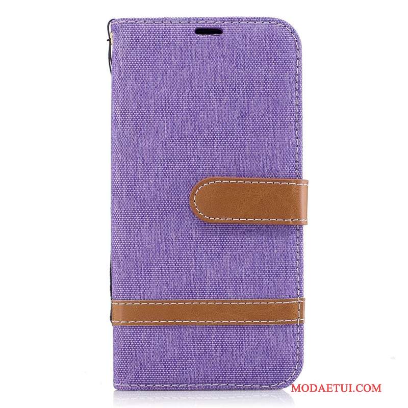 Futerał Samsung Galaxy J3 2017 Ochraniacz Denim Purpurowy, Etui Samsung Galaxy J3 2017 Skóra