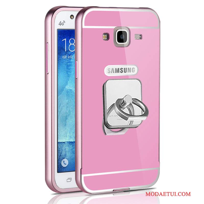 Futerał Samsung Galaxy J5 2015 Metal Trudno Anti-fall, Etui Samsung Galaxy J5 2015 Ochraniacz Różowena Telefon