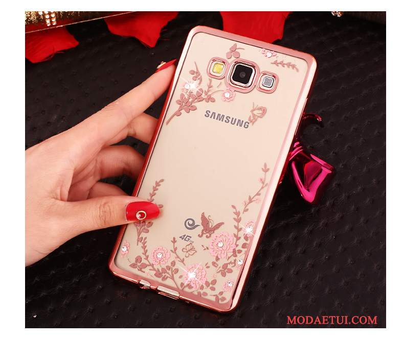 Futerał Samsung Galaxy J5 2015 Silikonowe Na Telefon Anti-fall, Etui Samsung Galaxy J5 2015 Ochraniacz Różowe