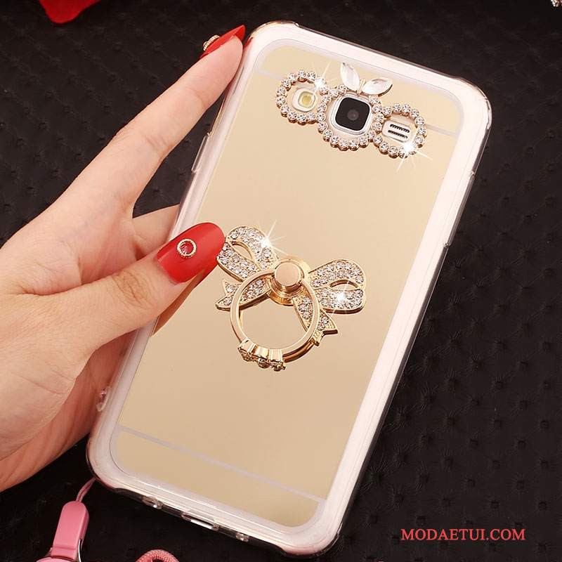 Futerał Samsung Galaxy J5 2016 Miękki Wiszące Ozdoby Ring, Etui Samsung Galaxy J5 2016 Rhinestone Różowena Telefon