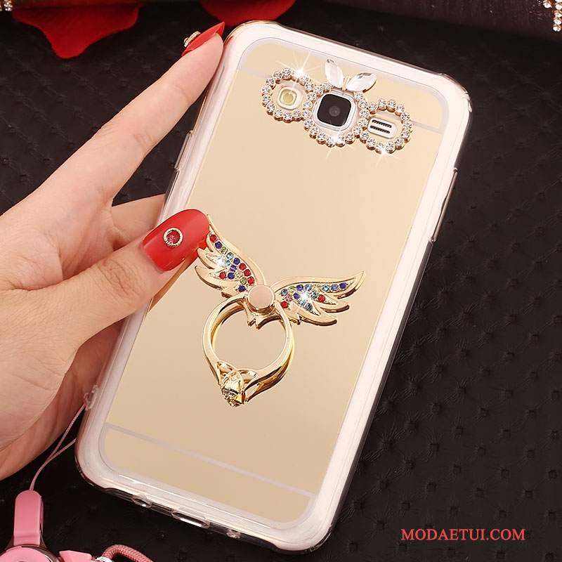 Futerał Samsung Galaxy J5 2016 Miękki Wiszące Ozdoby Ring, Etui Samsung Galaxy J5 2016 Rhinestone Różowena Telefon