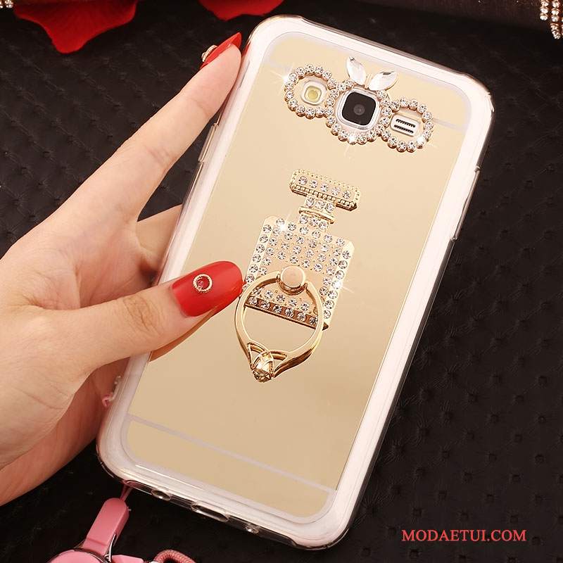 Futerał Samsung Galaxy J5 2016 Miękki Wiszące Ozdoby Ring, Etui Samsung Galaxy J5 2016 Rhinestone Różowena Telefon