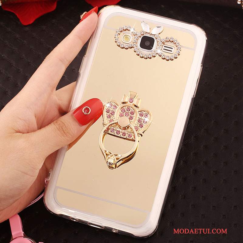 Futerał Samsung Galaxy J5 2016 Miękki Wiszące Ozdoby Ring, Etui Samsung Galaxy J5 2016 Rhinestone Różowena Telefon