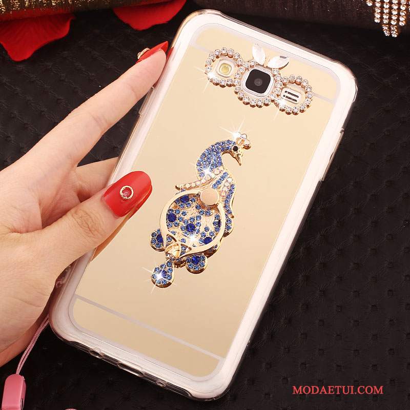 Futerał Samsung Galaxy J5 2016 Miękki Wiszące Ozdoby Ring, Etui Samsung Galaxy J5 2016 Rhinestone Różowena Telefon