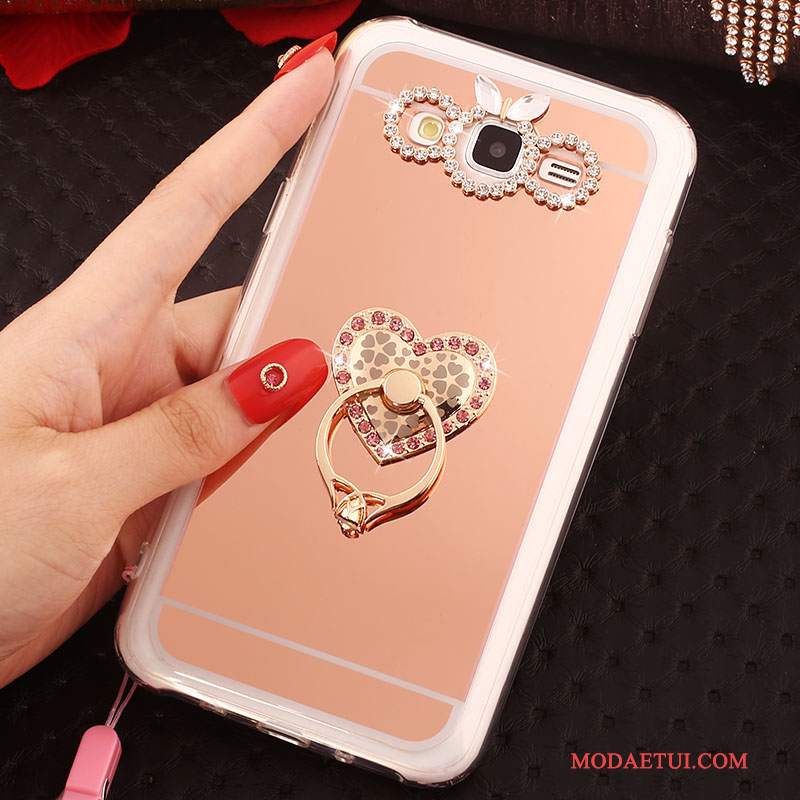 Futerał Samsung Galaxy J5 2016 Miękki Wiszące Ozdoby Ring, Etui Samsung Galaxy J5 2016 Rhinestone Różowena Telefon