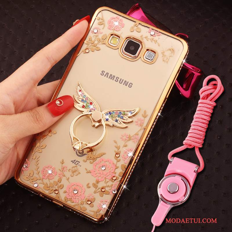 Futerał Samsung Galaxy J5 2016 Rhinestone Na Telefon Różowe, Etui Samsung Galaxy J5 2016 Torby