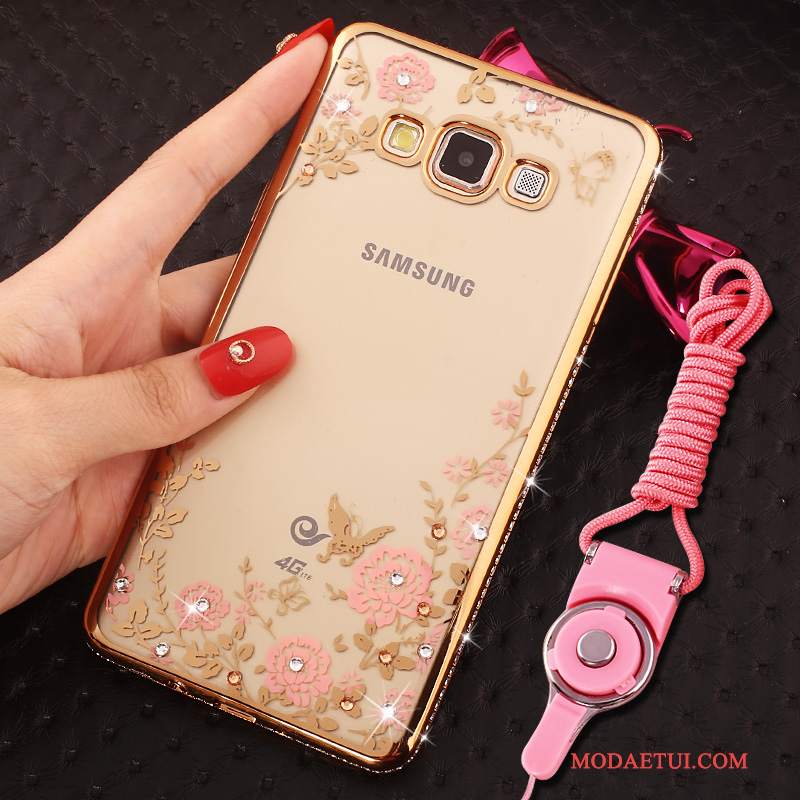 Futerał Samsung Galaxy J5 2016 Rhinestone Na Telefon Różowe, Etui Samsung Galaxy J5 2016 Torby