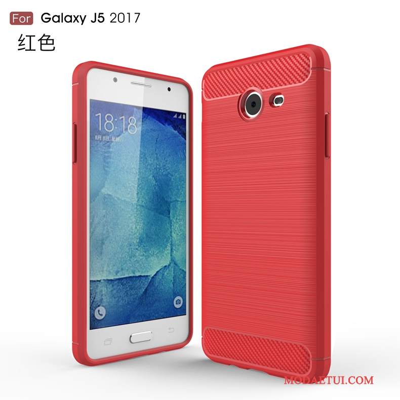 Futerał Samsung Galaxy J5 2017 Miękki Anti-fall Wzór, Etui Samsung Galaxy J5 2017 Ochraniacz Włókno Zielony