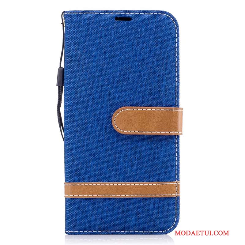Futerał Samsung Galaxy J5 2017 Pokrowce Denim Purpurowy, Etui Samsung Galaxy J5 2017 Portfel