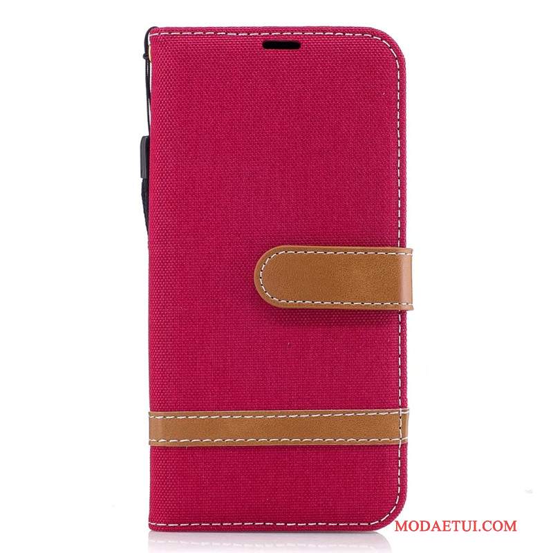 Futerał Samsung Galaxy J5 2017 Pokrowce Denim Purpurowy, Etui Samsung Galaxy J5 2017 Portfel