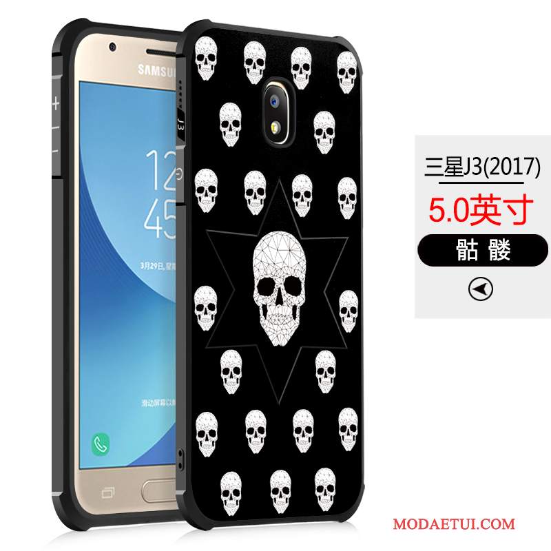 Futerał Samsung Galaxy J5 2017 Relief Czarny Anti-fall, Etui Samsung Galaxy J5 2017 Kolor Europana Telefon