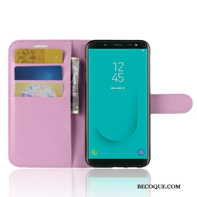 Futerał Samsung Galaxy J6 Portfel Anti-fall Karta, Etui Samsung Galaxy J6 Skóra Na Telefon Zielony