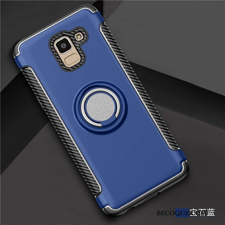 Futerał Samsung Galaxy J6 Wspornik Srebro Ring, Etui Samsung Galaxy J6 Ochraniacz