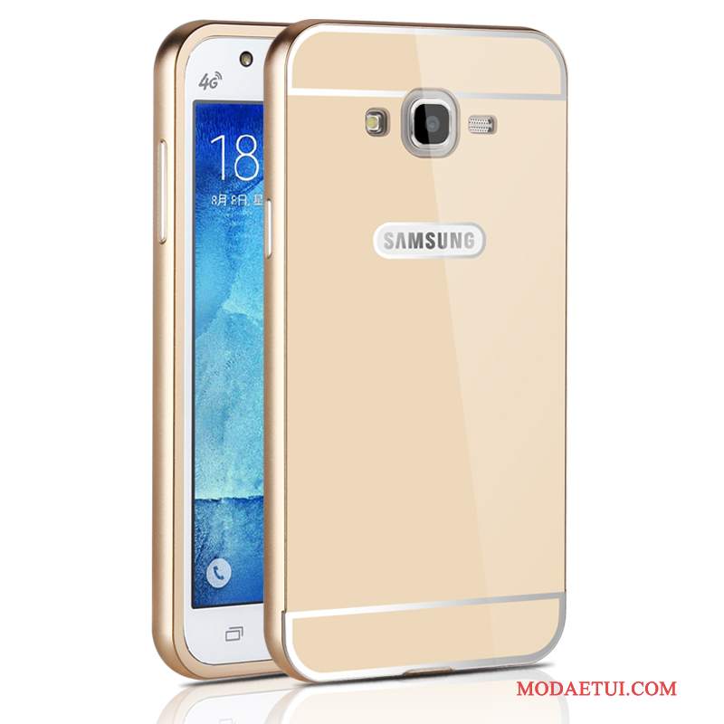 Futerał Samsung Galaxy J7 2015 Metal Tylna Pokrywa Trudno, Etui Samsung Galaxy J7 2015 Na Telefon Czerwony