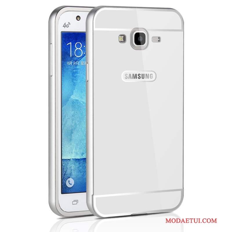 Futerał Samsung Galaxy J7 2015 Metal Tylna Pokrywa Trudno, Etui Samsung Galaxy J7 2015 Na Telefon Czerwony